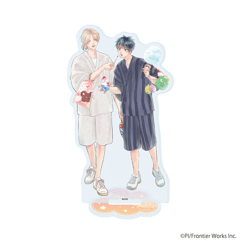 『ぴい先生』アクリルスタンド01/「社会人カップルのSummer Vacation」BLフェア(描き下ろしイラスト)