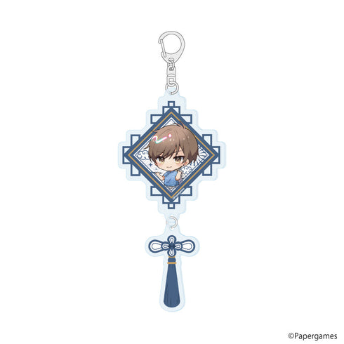 『恋とプロデューサー~EVOL×LOVE~』連結アクリルキーホルダー01/ハク チャイナver.(ミニキャライラスト)