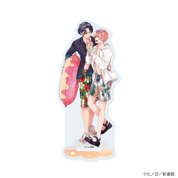 『七ノ日先生』アクリルスタンド01/「社会人カップルのSummer Vacation」BLフェア(描き下ろしイラスト)