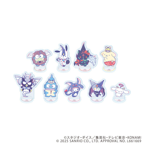 『遊☆戯☆王デュエルモンスターズGX×サンリオキャラクターズ』アクリルぷちスタンド01/コンプリートセット(全9種)(コラボイラスト)