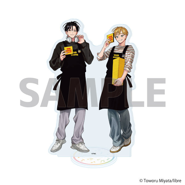 『君に注ぐ100dB』アクリルスタンド01/唄川孝宏&花巻奏多A(描き下ろしイラスト)