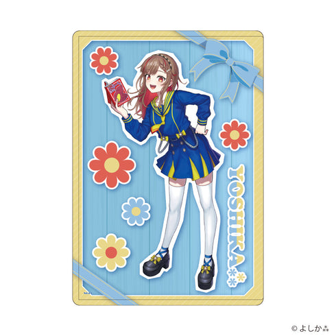 『よしか⁂』キャラクリアケース01/学生服風アイドル衣装(描き起こしイラスト)