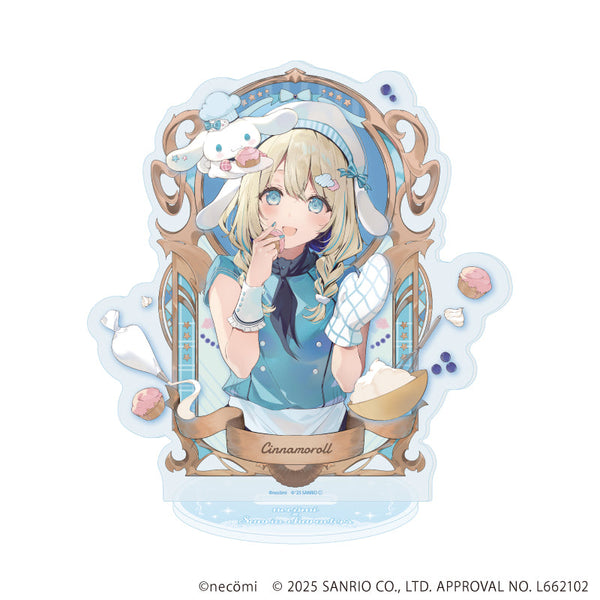 『necomi×サンリオキャラクターズ』アクリルスタンド02/シナモロール(コラボイラスト)