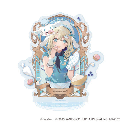 『necomi×サンリオキャラクターズ』アクリルスタンド02/シナモロール(コラボイラスト)【202609再販】