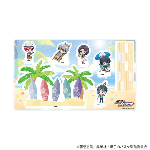 『黒子のバスケ』プレミアム アクリルジオラマプレート09/洛山&霧崎第一 アロハver.(ミニキャライラスト)