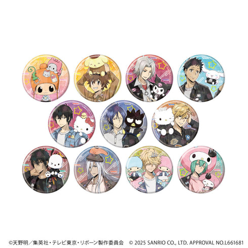 『家庭教師ヒットマンREBORN!×SANRIO CHARACTERS』ホログラム缶バッジ(57mm)01/ブラインド(全11種)(コラボイラスト)【BOX】【202608再販】