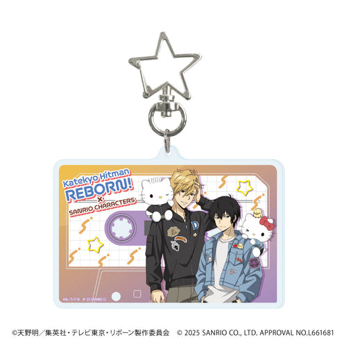 『家庭教師ヒットマンREBORN!×SANRIO CHARACTERS』星型ナスカン付きデカアクリルキーホルダー03/Cver.(コラボイラスト)【202608再販】