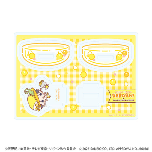 『家庭教師ヒットマンREBORN!×SANRIO CHARACTERS』ゆらゆらアクリルスタンド01/リボーン×ニャニィニュニェニョン(コラボイラスト)【202608再販】