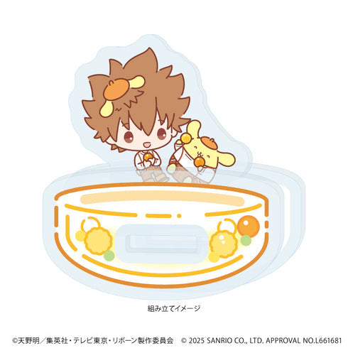 『家庭教師ヒットマンREBORN!×SANRIO CHARACTERS』ゆらゆらアクリルスタンド02/沢田綱吉×ポムポムプリン(コラボイラスト)【202608再販】