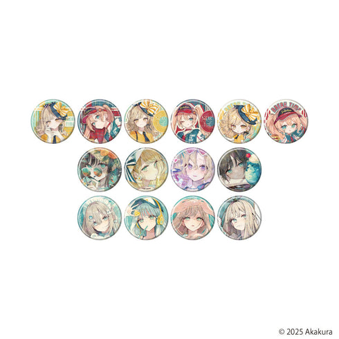 『赤倉個展BREAK TIME』ホログラム缶バッジ(57mm)01/コンプリートセット(全14種)(公式&描き下ろしイラスト)