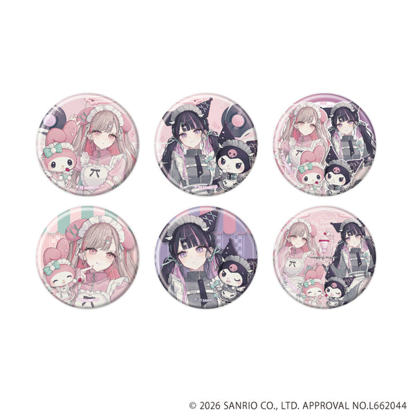 『赤倉×三麗鷗角色』徽章05/美樂蒂&克羅米版 全套組(共6種)(聯名插畫)