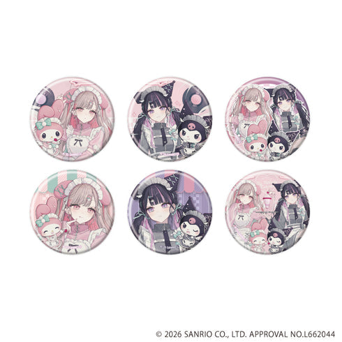 『赤倉×サンリオキャラクターズ』缶バッジ05/マイメロディ&クロミver. ブラインド(全6種)(コラボイラスト)【BOX】【202610再販】