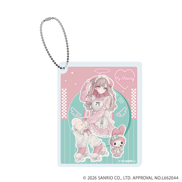 『赤倉×三麗鷗角色』壓克力方塊鑰匙圈01/美樂蒂(聯名插畫)