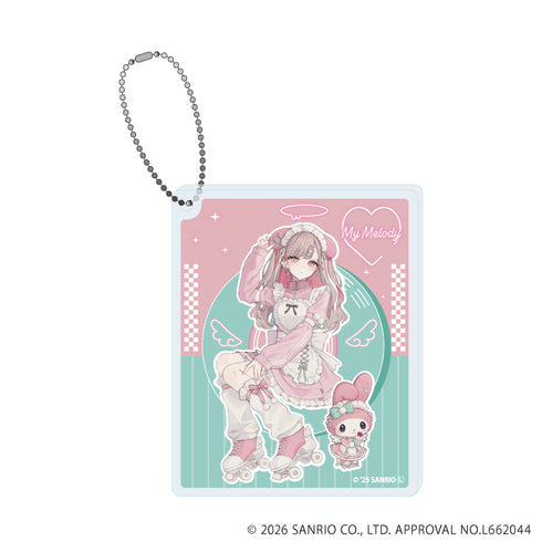 『赤倉×サンリオキャラクターズ』アクリルブロックキーホルダー01/マイメロディ(コラボイラスト)【202610再販】