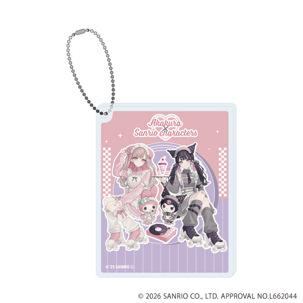 『赤倉×三麗鷗角色』壓克力方塊鑰匙圈03/美樂蒂&克羅米(聯名插畫)
