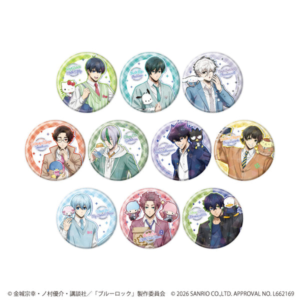 『ブルーロック×サンリオキャラクターズ』ホログラム缶バッジ(57mm)03/コンプリートセット(全10種)(コラボイラスト)