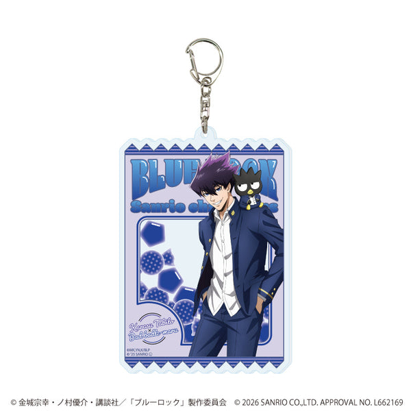 『ブルーロック×サンリオキャラクターズ』デカアクリルキーホルダー27/烏 旅人×バッドばつ丸(コラボイラスト)