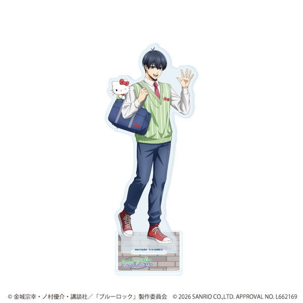 『ブルーロック×サンリオキャラクターズ』アクリルスタンド29/潔 世一×ハローキティ(コラボイラスト)