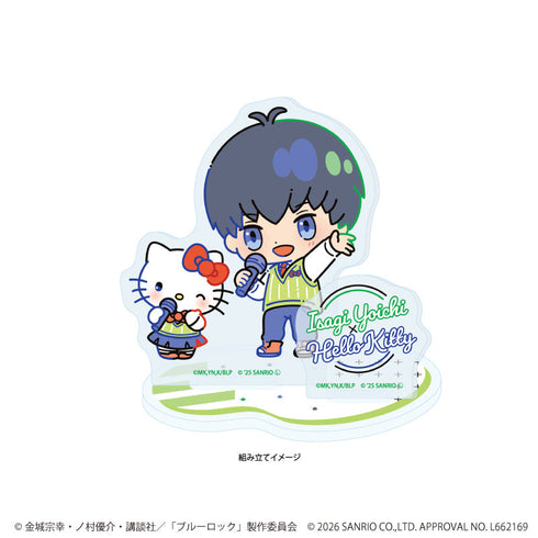 『ブルーロック×サンリオキャラクターズ』アクリルスタンドプレート01/潔 世一×ハローキティ(コラボイラスト)