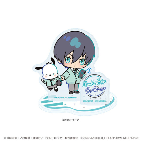 『ブルーロック×サンリオキャラクターズ』アクリルスタンドプレート02/糸師 凛×ポチャッコ(コラボイラスト)