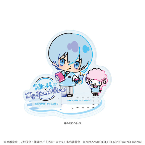 『ブルーロック×サンリオキャラクターズ』アクリルスタンドプレート08/氷織 羊×マイスウィートピアノ(コラボイラスト)