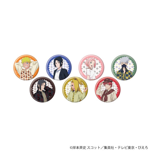 『NARUTO-ナルト- 疾風伝』ブラインド缶バッジ01/ニューレトロver. セット(全8種)(ノーマル7種/レア1種)(描き下ろしイラスト)