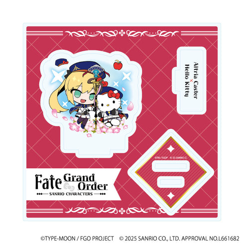 『Fate/Grand Order×サンリオキャラクターズ』アクリルスタンドプレート16/アルトリア・キャスター×ハローキティ(コラボイラスト)
