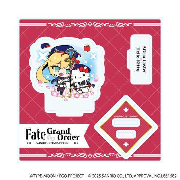 『Fate/Grand Order×サンリオキャラクターズ』アクリルスタンドプレート16/アルトリア・キャスター×ハローキティ(コラボイラスト)