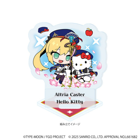 『Fate/Grand Order×サンリオキャラクターズ』アクリルスタンドプレート16/アルトリア・キャスター×ハローキティ(コラボイラスト)