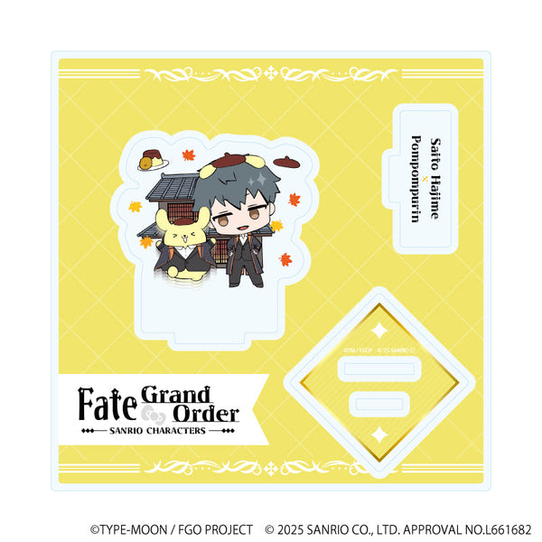 『Fate/Grand Order×サンリオキャラクターズ』アクリルスタンドプレート22/斎藤一×ポムポムプリン(コラボイラスト)