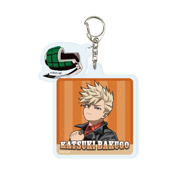『僕のヒーローアカデミア』2連アクリルキーホルダー 爆豪勝己 アメリカンレトロVer.
