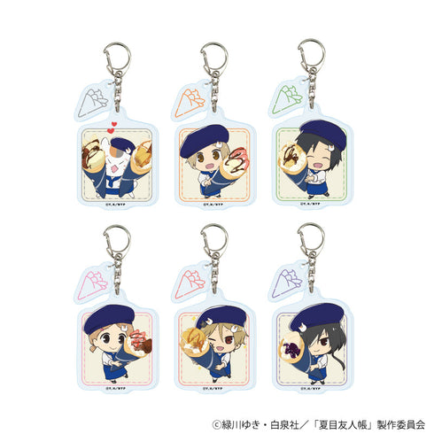 『夏目友人帳』パーツ付きアクリルキーホルダー01/クレープver. コンプリートセット(全6種)(描き下ろしイラスト)