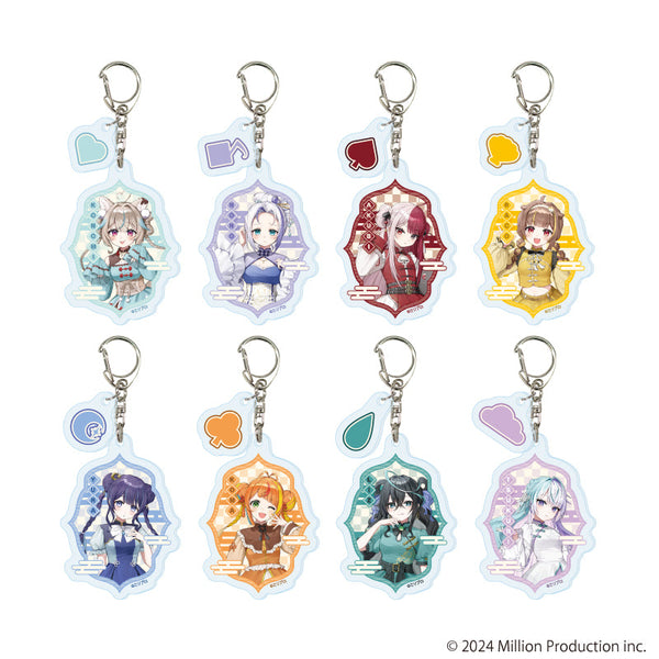 『Million Production』パーツ付きアクリルキーホルダー03/チャイナロリータver. コンプリートセット(全8種)(描き起こしイラスト)