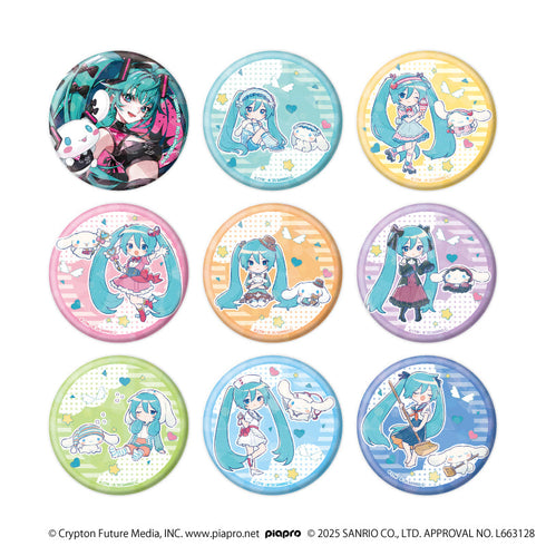 『初音ミク×シナモロール』ホログラム缶バッジ(57mm)03/コンプリートセット(全9種)(コラボイラスト)