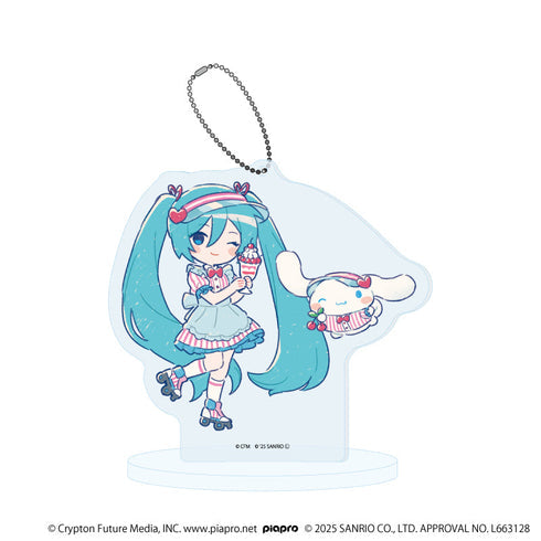 『初音ミク×シナモロール』アクリルスタンドキーホルダー30/(グラフアートイラスト)【202609再販】
