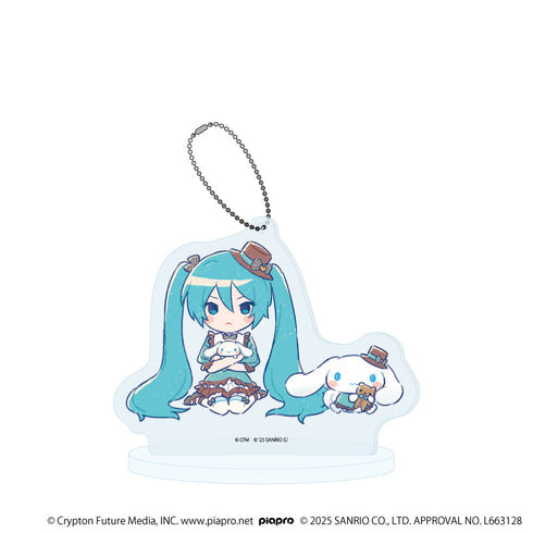 『初音ミク×シナモロール』アクリルスタンドキーホルダー32/(グラフアートイラスト)【202609再販】