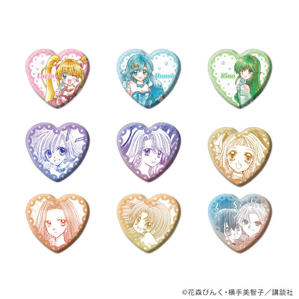 『マーメイドメロディーぴちぴちピッチ』ハート型缶バッジ02/アイドル衣装ver. コンプリートセット(全9種)(公式&描き下ろしイラスト)