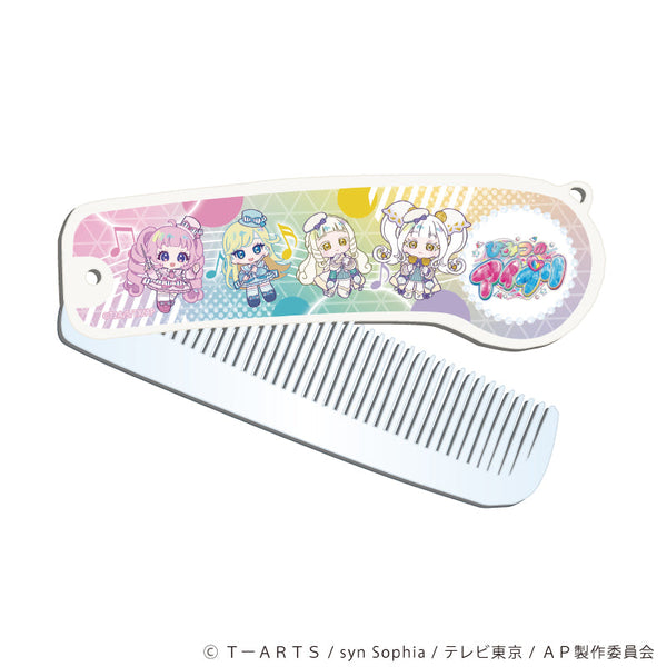 『ひみつのアイプリ』折りたたみコーム01/集合A 音楽の秋ver.(ミニキャライラスト)