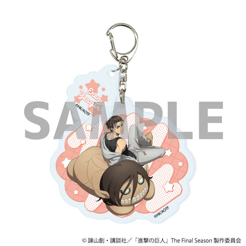 『進撃の巨人The Final Season』パーツ付きアクリルキーホルダー01/エレン・イェーガー くつろぎver.(描き下ろしイラスト)