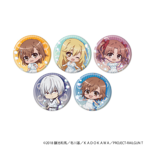 『とある科学の超電磁砲T』缶バッジ27/バブルver. コンプリートセット(全5種)(ミニキャライラスト)