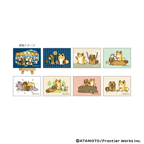 『タヌキとキツネ』キャンバスボードミニ01/コンプリートセット(全8種)(公式&描き下ろしイラスト)