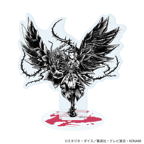 『遊☆戯☆王5D's』アクリルスタンド12/十六夜アキ&ブラック・ローズ・ドラゴン(墨絵イラスト)