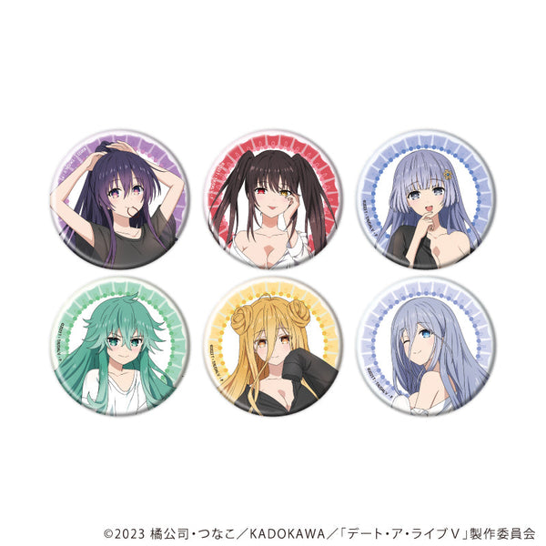 『デート・ア・ライブV』缶バッジ01/コンプリートセット(全6種)(描き下ろしイラスト)