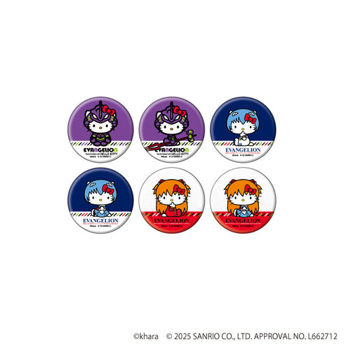 『エヴァンゲリオン×サンリオキャラクターズ』缶バッジ02/コンプリートセット(全6種)(コラボイラスト)