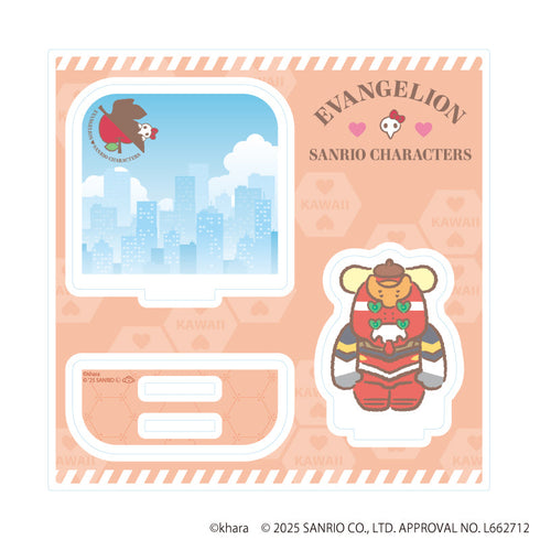 『エヴァンゲリオン×サンリオキャラクターズ』アクリルスタンドプレート03/2号機×ポムポムプリン(コラボイラスト)