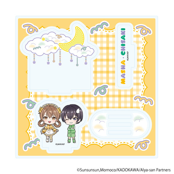 『時々ボソッとロシア語でデレる隣のアーリャさん』アクリルスタンドプレート11/マーシャ&茅咲 ゆめかわver.(ミニキャライラスト)