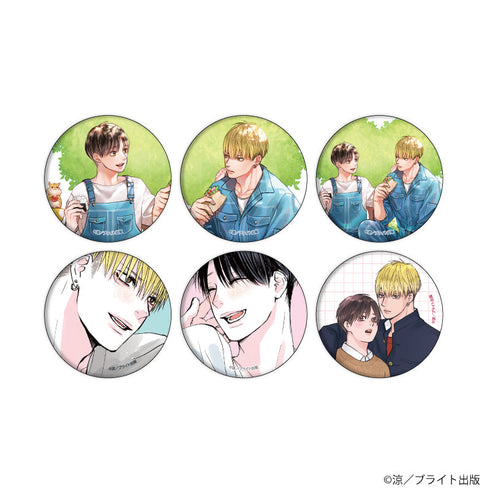 『鮫は桜に恋をする』缶バッジ01/コンプリートセット(全6種)(公式&描き下ろしイラスト)