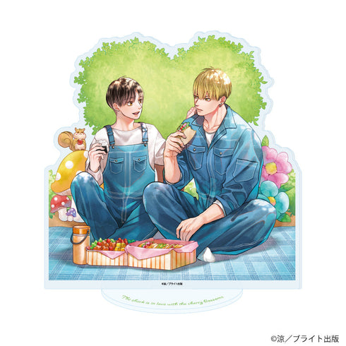 『鮫は桜に恋をする』アクリルスタンド02/鮫島理人&桜木淳(描き下ろしイラスト)