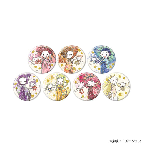 『おジャ魔女どれみドッカ~ン!』ホログラム缶バッジ(57mm)02/袴・番傘ver. コンプリートセット(全7種)(グラフアートイラスト)