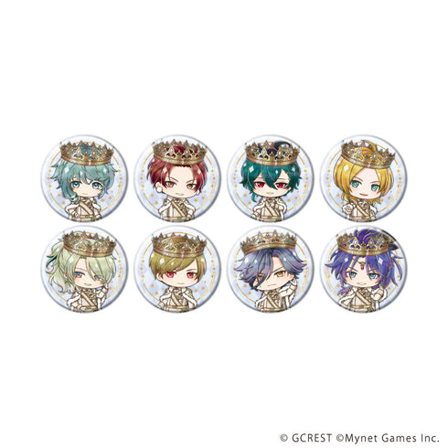 『夢王国と眠れる100人の王子様』ホログラム缶バッジ(57mm)11/コンプリートセット(全8種)(ミニキャライラスト)